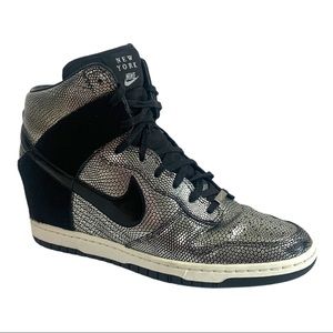 nike high top wedge trainers